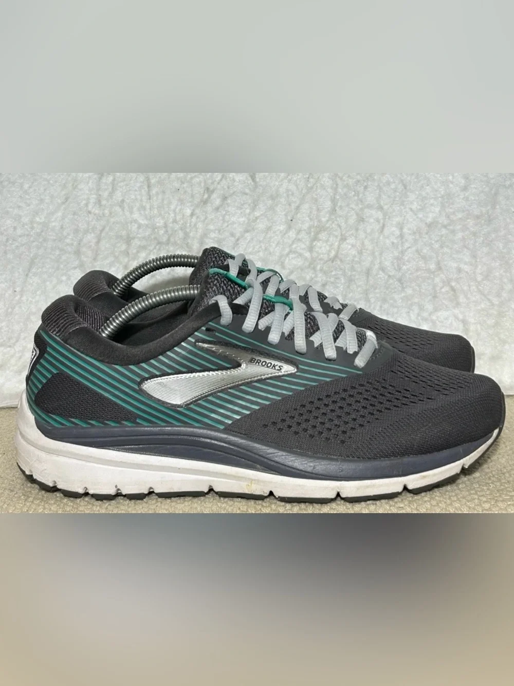 Brooks Black Running Shoes with Teal Accents - Picture 4 of 9